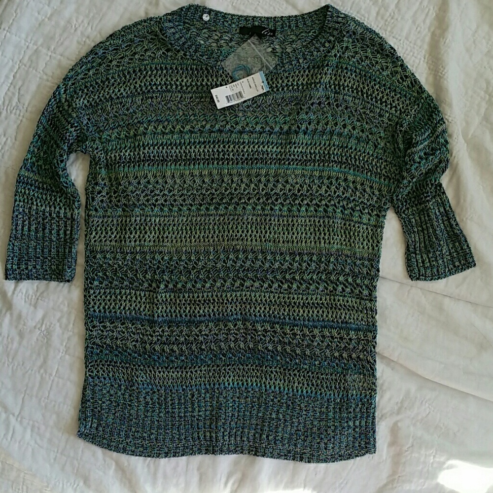 NEW Live Marled Sweater Blue Combo
